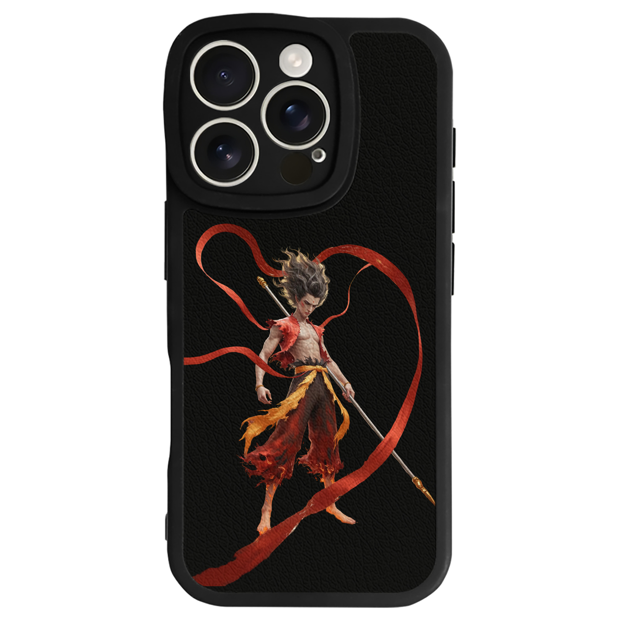 （画像用） Ne Zha 2 ナタ 魔童の大暴れ 【iPhone 16シリーズ対応】シリコンスマホケース（レザー調） 材質：シリコン